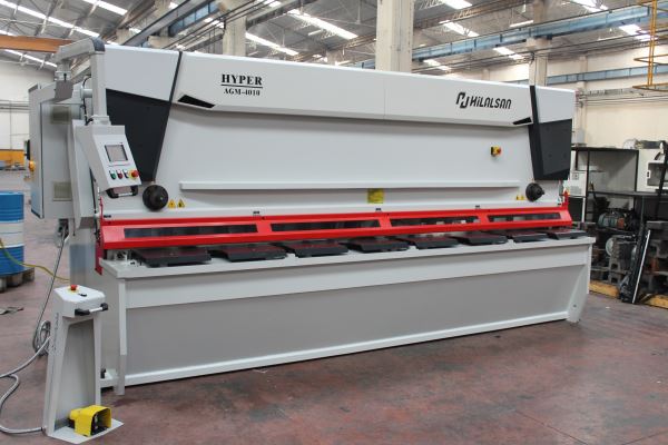 4 Metre 10mm Cnc Hidrolik Açı Ayarlı Giyotin Makas