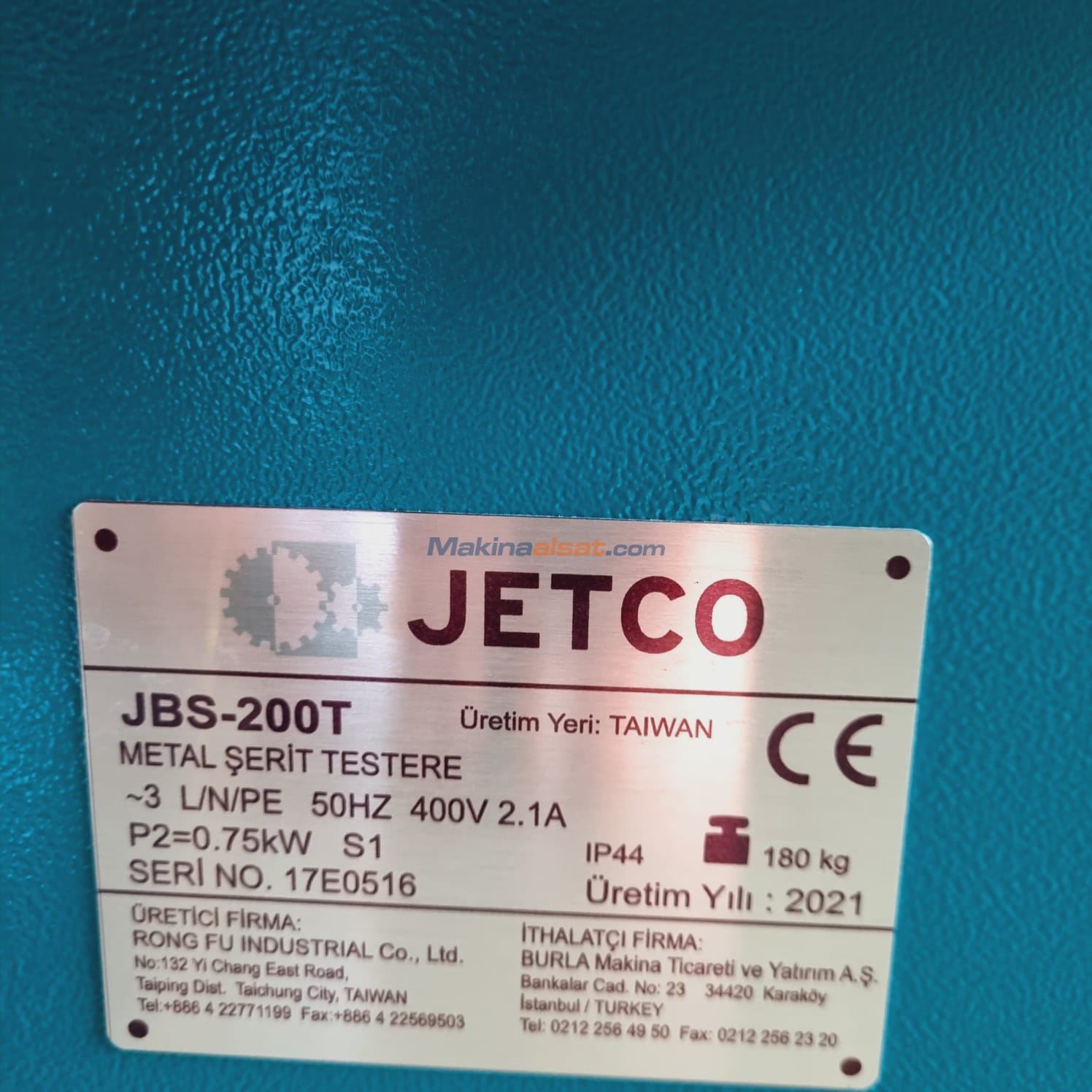 JETCO JBS-200T ŞERİT TESTERE