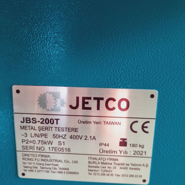 JETCO JBS-200T ŞERİT TESTERE