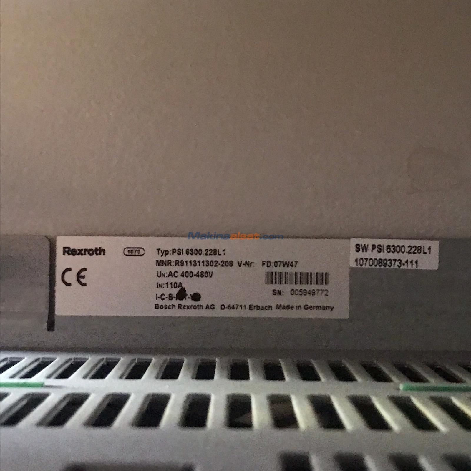 BOSCH REXROTH WSC60GK135.10 TİMER DOLABI, TYP PSI6300.228-L1 BOSCH TİMER İLE BİRLİKTE TAM SET