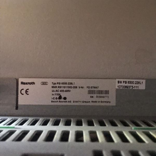 BOSCH REXROTH WSC60GK135.10 TİMER DOLABI, TYP PSI6300.228-L1 BOSCH TİMER İLE BİRLİKTE TAM SET