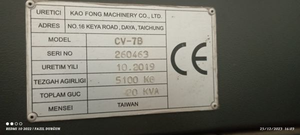 KAFO CV-7B CNC Dik İşleme Merkezi