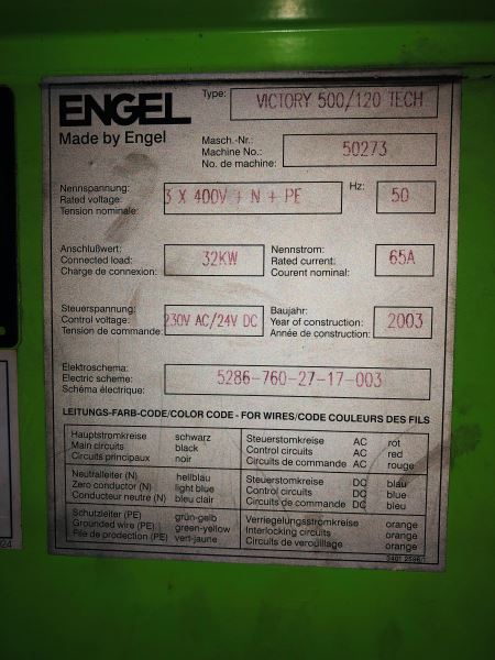 ENGEL VICTORY 500/120 PLASTİK ENJEKSİYON