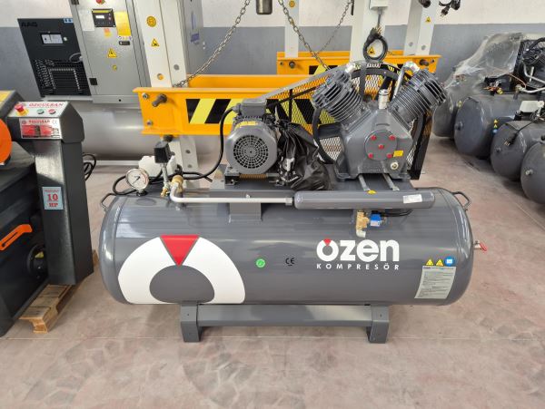 ÖZEN 500 Litre 2 x 110 KAFA 7,5 HP MOTOR PİSTONLU KOMPRESÖR