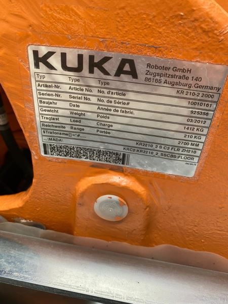 KUKA KRC2 KR 210-2 2000 2012 MODEL ROBOT