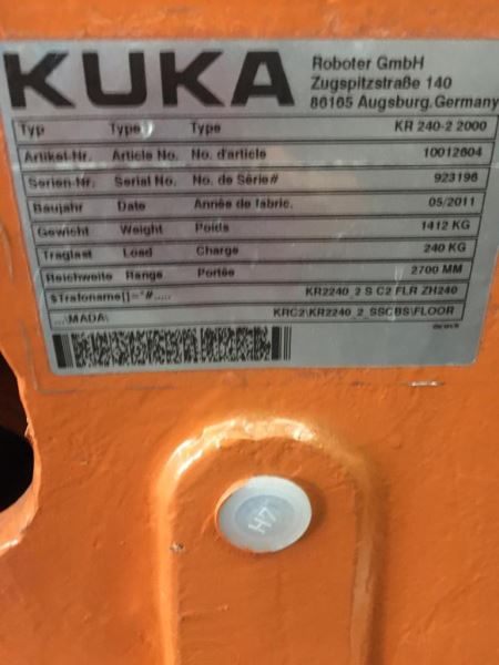 KUKA KRC2 KR 240-2 2000 2011 MODEL ROBOT