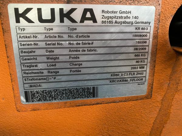 KUKA KRC2 KR 60-3 ROBOT